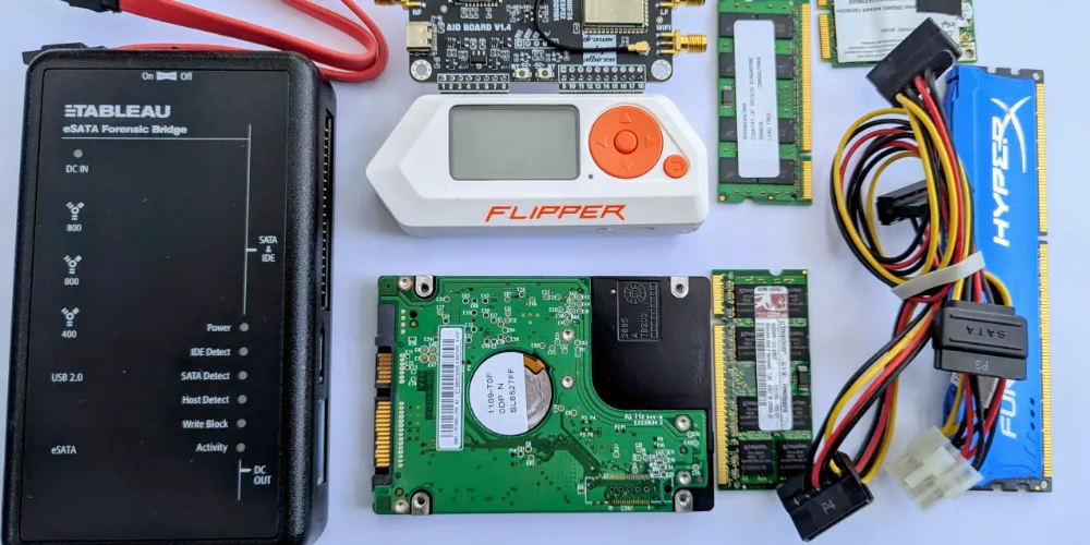 Various forensic equipment